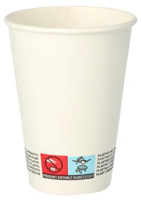 Produktbild von 100x Automatenbecher Heißgetränke to go Pappbecher weiß 180 ml