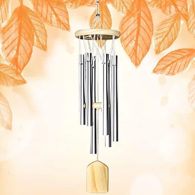 Produktbild von Windspiele für den Außenbereich, 6 Metallrohre, Garten-Windspiele, Windspiele aus Metall, angenehme Melodie, Gedenk-Windspiel, Windspiele, Windspiele