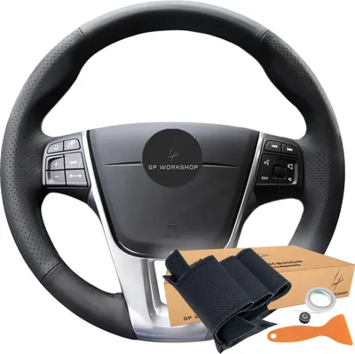 Obrázek produktu pro Potah volantu pro Volvo V40/XC60/S60/S80 – černý