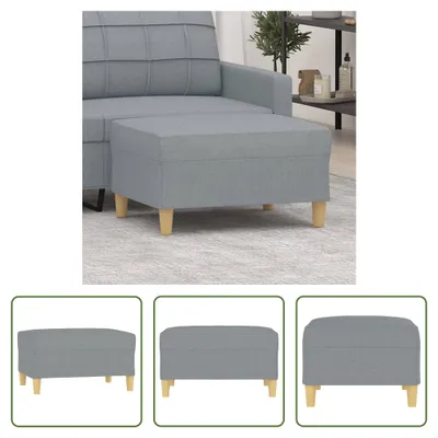 Immagine prodotto di The Living Store Sgabello Grigio chiaro 70x55x41 cm Tessuto