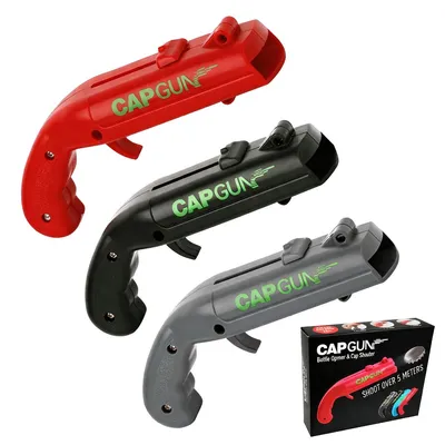 Produktbild von Flaschenöffner Pistole 2-in-1, Bier Gadget für Männer, Party & Bar Zubehör, mit Kronkorken Shooter, Geschenk für Männerabend & Geburtstag