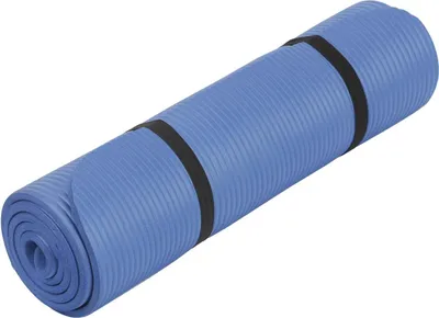 Produktbild von Yogamat 190 cm x 60 cm x 1 cm - Antirutsch Fitness- und Gymnastikmatte für Yoga und Pilates - Blau
