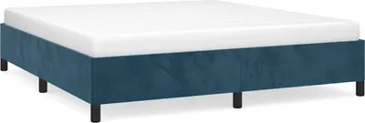 Obrázek produktu pro vidaXL Rám postele bez matrace tmavě modrý 160x200 cm sametový