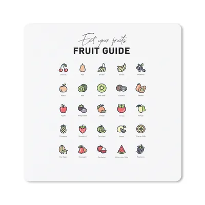Produktbild von MuchoWow® Mauspad Mousepad Küche - Obst - Lebensmittel 20x20 cm - Mousepads - Maus Mat - Pad - Mausunterlage - Desk Mat - Bureauartikeln