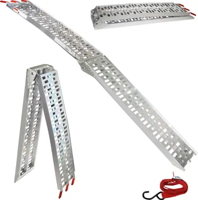 Produktbild von Auffahrrampe Rampe klappbar Laderampe Verladerampe Schiene 340 kg Alu R1