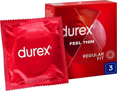 Produktbild von Durex Feel Thin Classic Dünne Latexkondome, 3 Stück
