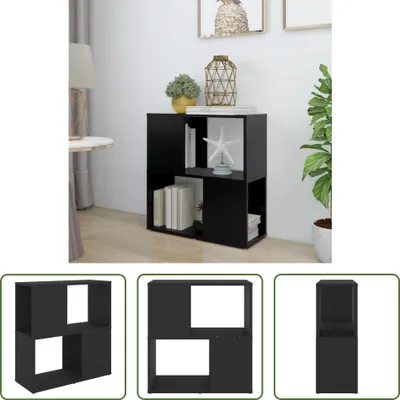Produktbild von The Living Store Bücherregal Schwarz 60x24x63 cm Holzwerkstoff