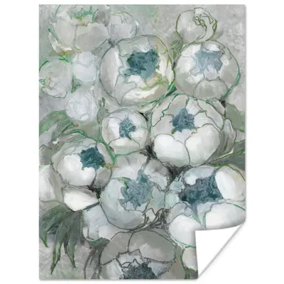 Produktbild von MuchoWow® Poster Grün - Blumen - Natur - Abstrakt 60x80 cm - Schlafzimmer Dekoration