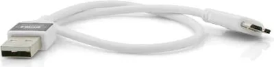 Produktbild von System-S 30 cm High Speed Micro USB 3.0 Ladekabel für doppelt so schnelles Aufladen Double Time charging doppelte Ladegeschwindigkeit 2x Schneller in weiß