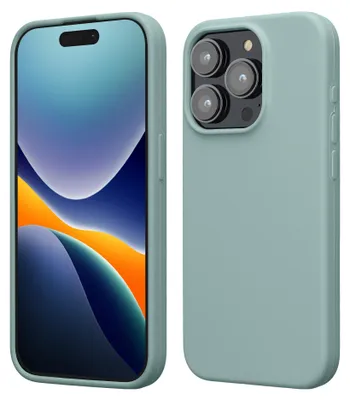 Produktbild von kwmobile Handyhülle für iPhone 15 Pro Hülle, für iPhone 15 Pro Case - Hülle Silikon - kabelloses Laden - Mintgrün
