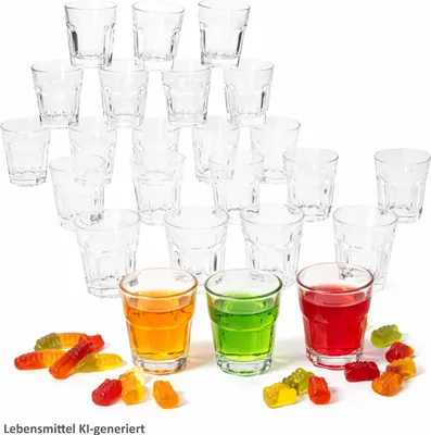 Produktbild von 24x Queen Schnapsgläser 2cl bis 4cl Shot-Glas Pinnchen Stamper Party