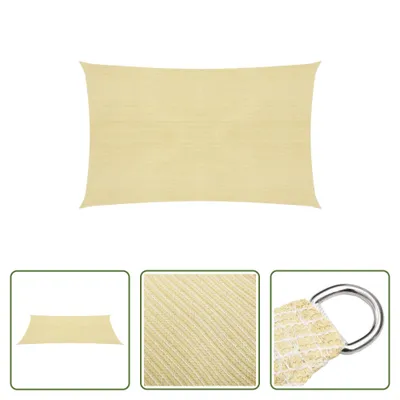 Produktbild von The Living Store Sonnensegel 160 g/m² Beige 3x5 m HDPE