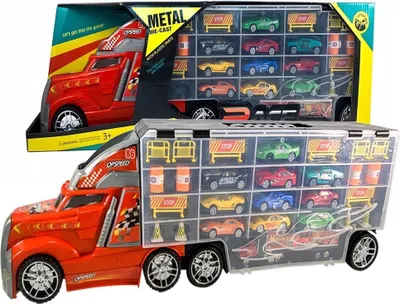 Produktbild von LKW Launcher Fahrzeug Metal Autos Rennwagen Lastwagen Spielzeug Set für Kinder ab 3 Jahr Jungen