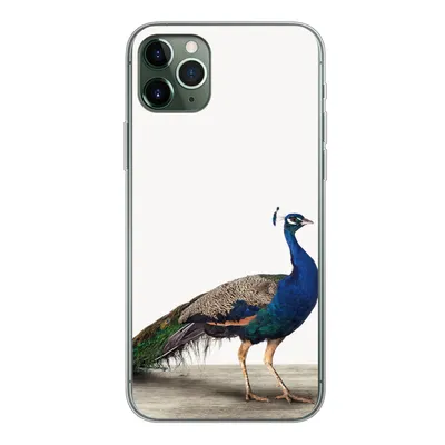 Produktbild von MuchoWow® Handyhülle Schutzhülle Hülle für iPhone 11 Pro Max Pfau - Federn - Vogel - Kinder - Jungen - Mädchen Silikon Softcase Handy Hülle - Schutz