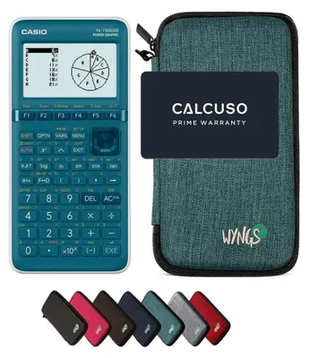 Produktbild von Casio fx-7400GIII inkl. WYNGS Schutztasche Türkis - Grafikrechner - Basic Set