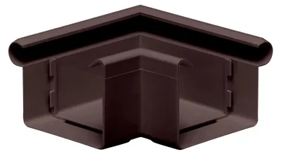 Produktbild von INEFA Rinnenwinkel 90 Grad kastenförmig Außenwinkel, PVC NW68 / 68mm Dunkelbraun Wulst außen, Verbindungsstück Dachrinnenzubehör, Germany