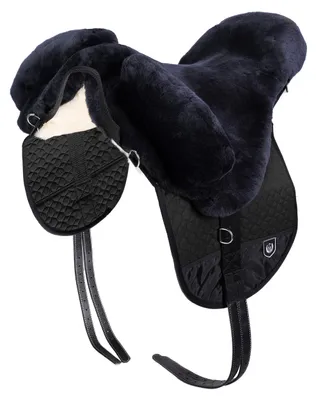 Schaffell-Sattel Premium Plus – Warmblut, echt Schaffell, baumlos