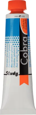 Produktbild von Cobra Study Wassermischbare Ölfarbe Tube 40 ml Cölinblau (Phthalo) 535