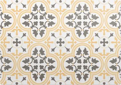 Produktbild von Pflanzenornament – Bodenschutzmatte – Rutschfest – Schutzmatte für Büro – Vinylmatte – Stuhlunterlage – 100 x 100 cm