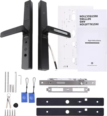 Produktbild von WiFi-Smart-Schloss, schlüssellose Eingangstür, TY-APP/Fingerabdruck/Passwort/Karte/mechanischer Schlüssel, 5 Entriegelungsmethoden, Aluminiumlegierung