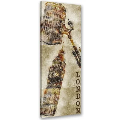 Produktbild von Leinwandbild big ben in london 30x90 cm Feeby braun wandbild bereit zum aufhängen