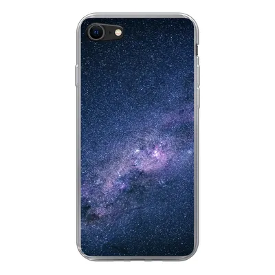 Produktbild von MuchoWow® Handyhülle Schutzhülle Hülle für iPhone SE 2020 Galaxie - Sterne - Weltraum - Jungen - Mädchen - Kinder Silikon Softcase Handy Hülle - Kartenbesitzer