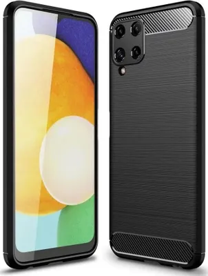 Produktbild von Carbon Shield TPU Hülle für Samsung Galaxy A22 4G - Schwarz KP29543