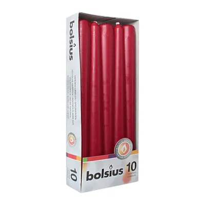 Immagine prodotto di Candele a punta, rosso antico, BOLSIUS, 24/245 mm, tempo di combustione circa 7,5h, 10 pezzi per confezione