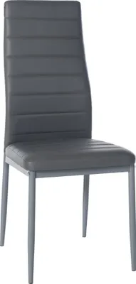 Produktbild von Esszimmerstuhl HADOR - Kunstleder Grau 41.5x40x99 cm | Essstühle Esszimmerstühle Küchenstühle Wohnzimmerstühle