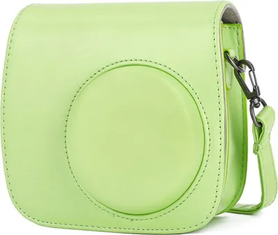 Produktbild von Tasche Kompatibel mit Instax Mini 9 / Mini 8 8+ Sofortbildkamera aus Weichem Kunstleder mit Schulterriemen und Tasche (Lime Grün)