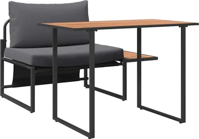 Zdjęcie produktu dla vidaXL Zestaw ogrodowy ze stali, 2 szt., stal antracytowa