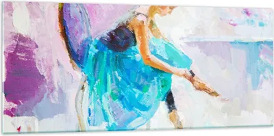Produktbild von Bilder auf glas - Balletttänzer tanzen - 120x50cm - Glasbilder - Wandbilder - Kunstdruck - zum Aufhängen bereit - Wanddekoration aus Glas - Glas Bilder - Wandbild auf Glas - Einteilig - GAB120x50-3766