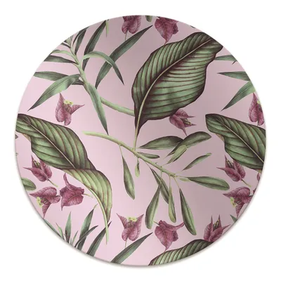 Produktbild von Rundmatte - Stuhlunterlage Bürostuhlunterlage - Rund Ø 100 cm - Bodenmatte - Fußmatte - Weinleseblumen