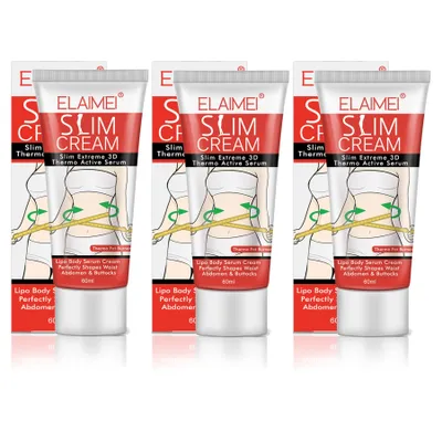 Produktbild von Fettverbrennungs Creme Fettverbrennungscreme Bauchmuskel Slim Cream Verbrennung Körperfett, 3x 60ml