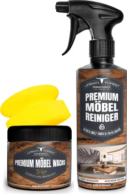 Produktbild von Möbelpflege SPARSET Möbelwachs + Möbel Reiniger + Schwamm zur Reinigung & Pflege für Möbel & Oberflächen von URBAN FOREST