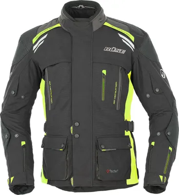 Produktbild von Büse Highland Motorrad Textiljacke Grösse: 48, Farbe: Schwarz/Neon/Gelb