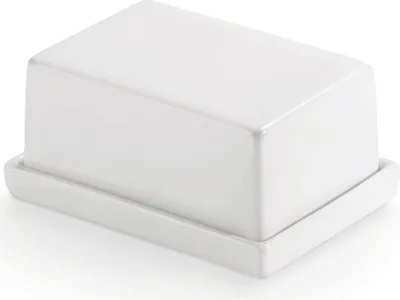 Image de Authentics Cook & Eat Beurrier S, Beurrier pour 125 g de beurre, Porcelaine, Blanc, 20404