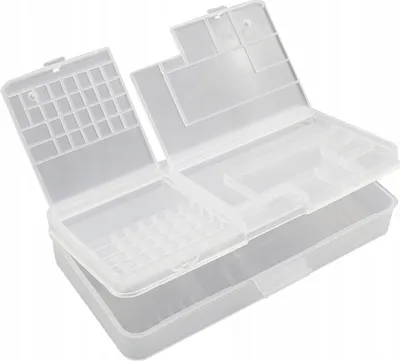 Immagine prodotto di Rosfix Organizer Universale in Plastica per Componenti Elettronici | 18,5 x 9,5 x 3,6 cm | Design a Due Strati, Materiale PP