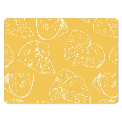 Produktbild von MuchoWow® Mauspad Mousepad Käse - Gelb - Design 23x19 cm - Mousepads - Maus Mat - Pad - Mausunterlage - Schreibtischunterlage - Mauspad