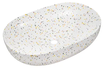 Zdjęcie produktu dla Umywalka Nablatowa Ceramiczna 60X41,5 Cm Matowe Lastryko Owalna