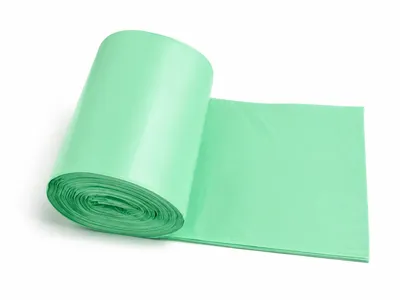 Produktbild von Kompostierbare Müllbeutel aus Maisstärke 10 Liter 38x44 cm 18 µm Grün – 1800 Stück Karton – RyanPack, KI-generiertes Bild