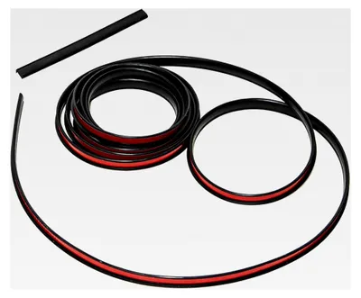 Produktbild von Türkantenschutz Schwarz Matt Set für 2 Türen - Selbstklebender Kantenschutz und Schutzleiste - Flexibler Türkantenschoner