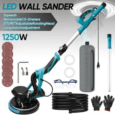 Imagen del producto de Lijadora eléctrica para paneles de yeso - 1250W - 220V - Cable de 4 metros