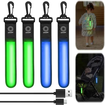 Productafbeelding van Led knipperlampje schooltas - 3 standen - Oplaadbaar