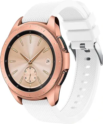 Produktbild von Strap-it Samsung Galaxy Watch 42mm Armband Silikon (Weiß)
