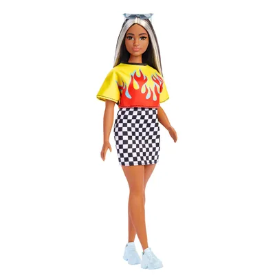 Produktbild von Barbie Fashionistas Puppe (Flamin Top + Checkered Skirt)