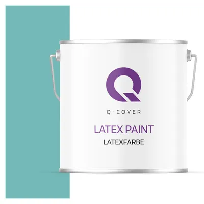 Produktbild von Latexfarbe  5 L Türkis  5 L | Innenfarbe | Wandfarbe | Deckenfarbe | Klasse 3 Mattfarbe Scheuerfest Hohe Deckkraft