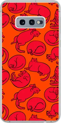 Produktbild von MuchoWow® Handyhülle Schutzhülle Hülle für Telefoonhoesje Samsung Galaxy S10e Muster - Katze - Orange - Jungen - Mädchen - Kinder - Kind Silikon Softcase Handy Hülle - Handy