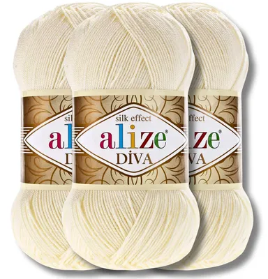 Produktbild von Alize 3x 100g Diva Wolle, Uni, Häkeln, Stricken (67)