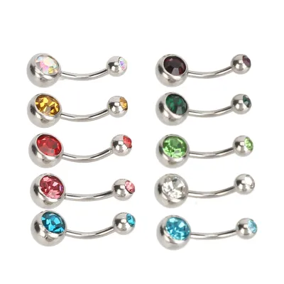 Immagine prodotto di Anelli dell'ombelico dell'acciaio inossidabile, anelli dell'ombelico del cristallo, gioielli del piercing degli anelli dell'ombelico, anelli dell'ombelico per le donne, anelli dell'ombelico, anello dell'ombelico dell'acciaio inossidabile